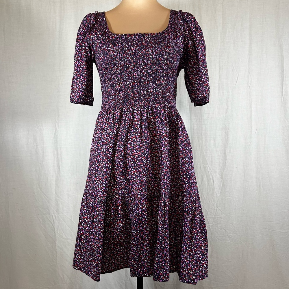 GAP Puff Sleeve Smocked Mini Dress M